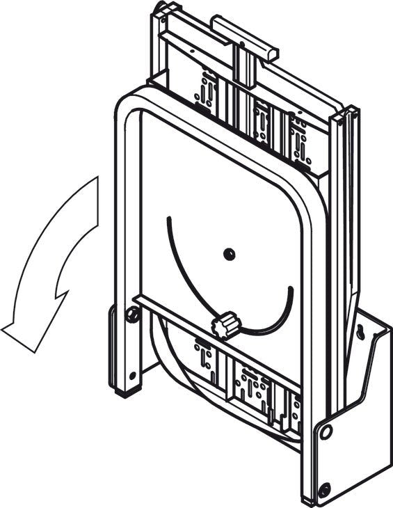 Hafele 568.66.700 Wall Mounted Folding and Rotating Ironing Board with Gray stipes Heat - Resistant Cover - KI Home