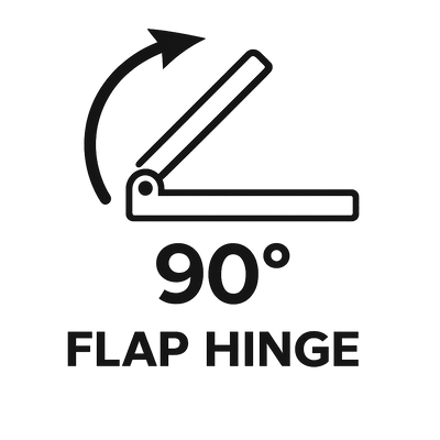 Hafele 90° Opening Flap Hinge, 3 - Way Adjustable & Detachable | Nickel - Plated Zinc for Wood doors - KI Home