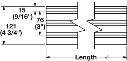 Hafele 92" Omni Track Ready Pack Wall Storage Kit - KI Home
