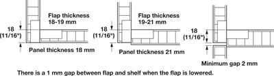 Hafele A - Series Flap Hinge 3 - Way Adjustable & Detachable | Heavy - Duty Zinc Alloy for Flap Doors - KI Home