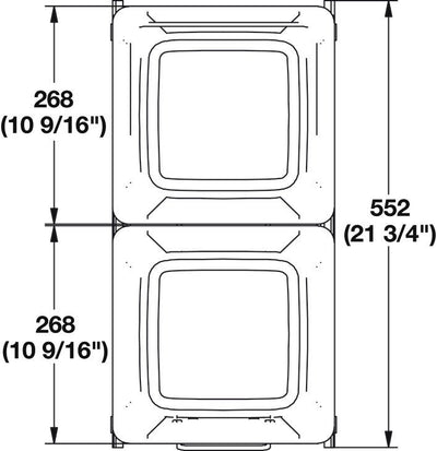 Häfele Double 27 Qt Soft - Close Pull - Out Trash Bin System – 54 Qt Total Capacity - KI Home