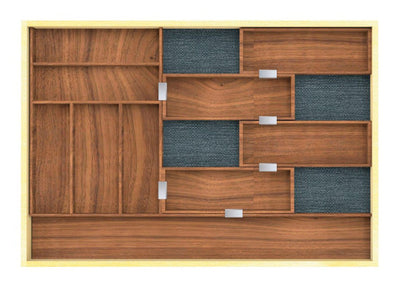 Hafele Fineline™ Move Adjustable Cutlery Drawer Insert Tray, 11 13/16" x 16 11/16" (Choose Finish) - KI Home