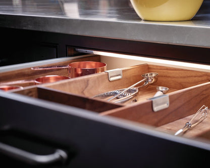 Hafele Fineline™ Move Adjustable Cutlery Drawer Insert Tray, 11 13/16" x 16 11/16" (Choose Finish) - KI Home