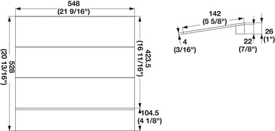 Hafele Fineline™ Stepped Spice Drawer Insert, Trim - to - Fit (Choose Size & Finish) - KI Home