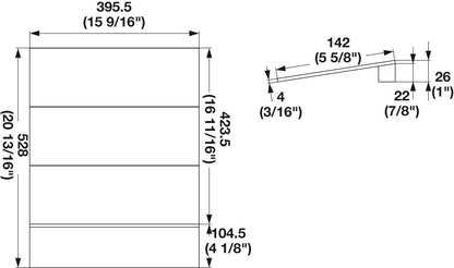 Hafele Fineline™ Stepped Spice Drawer Insert, Trim - to - Fit (Choose Size & Finish) - KI Home