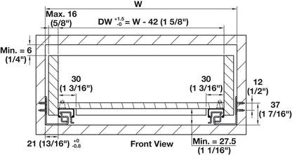 Hafele Full Extension Soft Close Drawer Slides with Front Fixing Clips - 75 lbs Load Capacity - KI Home