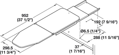 Häfele Ironfix® Shelf - Mounted Steel Ironing Board with Heat - Resistant Pad Cover - KI Home