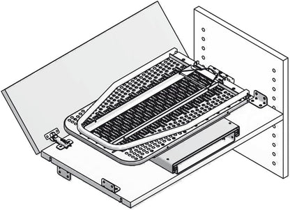 Häfele Ironfix® Shelf - Mounted Steel Ironing Board with Heat - Resistant Pad Cover - KI Home