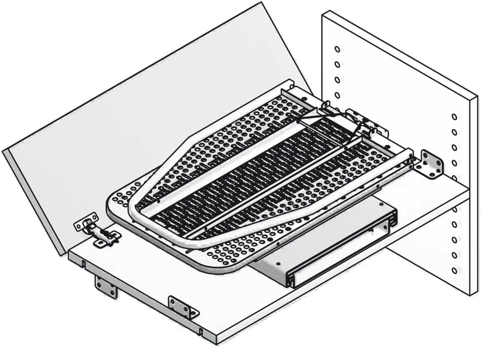 Häfele Ironfix® Shelf - Mounted Steel Ironing Board with Heat - Resistant Pad Cover - KI Home