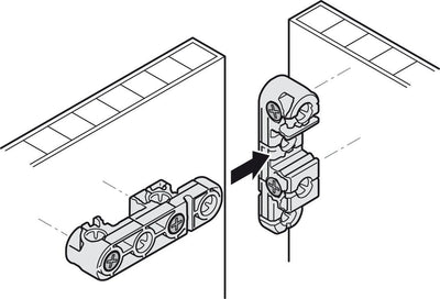 Häfele Ixconnect UC 16/64 Universal Connector – Black Plastic (Multi - Pack Options Available) - KI Home
