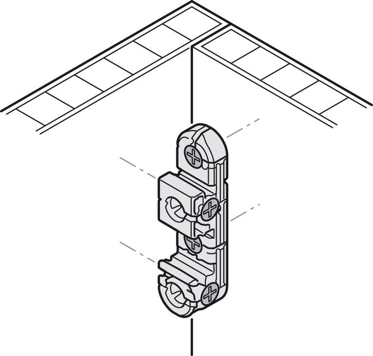 Häfele Ixconnect UC 16/64 Universal Connector – Black Plastic (Multi - Pack Options Available) - KI Home