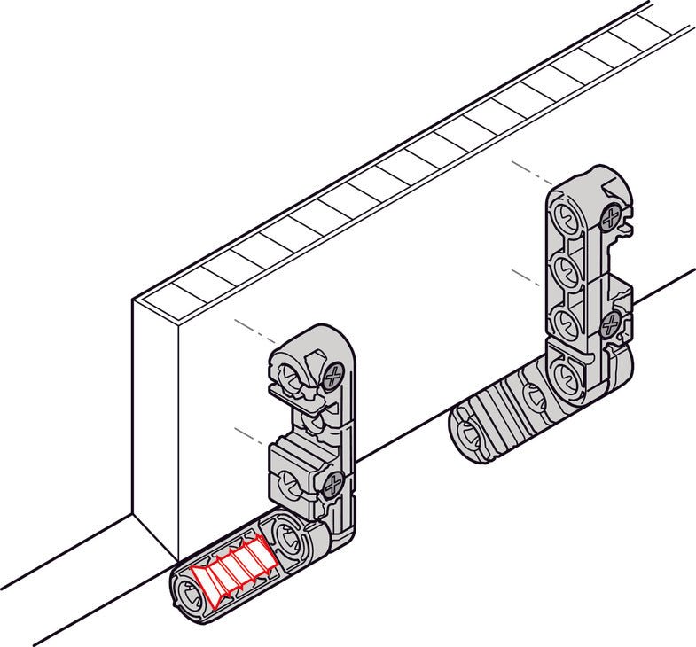 Häfele Ixconnect UC 16/64 Universal Connector – Black Plastic (Multi - Pack Options Available) - KI Home