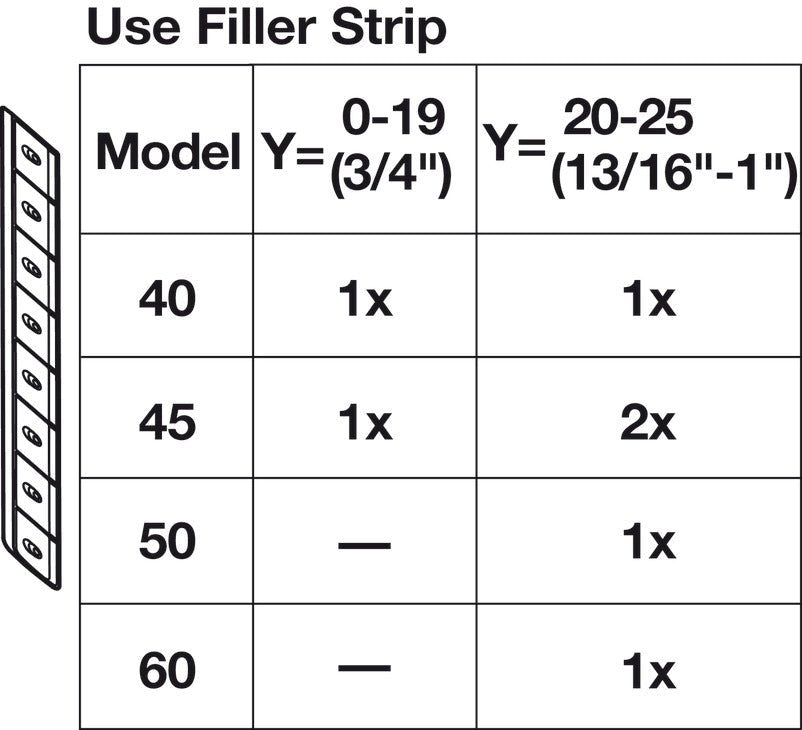 Hafele Kesseböhmer LeMans II Optional Filler Strip – Gray Plastic Cabinet Spacer - KI Home