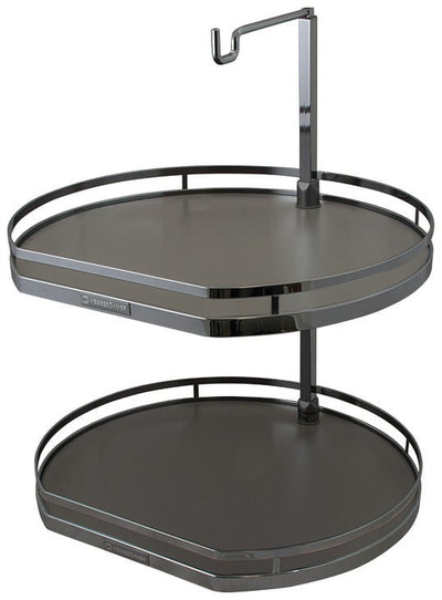 Hafele Kessebohmer Twister D-Shaped Lazy Susan Set | 2 or 3 Shelf Corner Organizer - KI Home