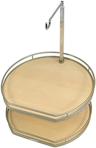 Häfele Kesseböhmer Twister D - Shaped Nonslip 2 or 3 - Shelf Revolving Lazy Susan Set for Upper Wall Corner Cabinets - KI Home