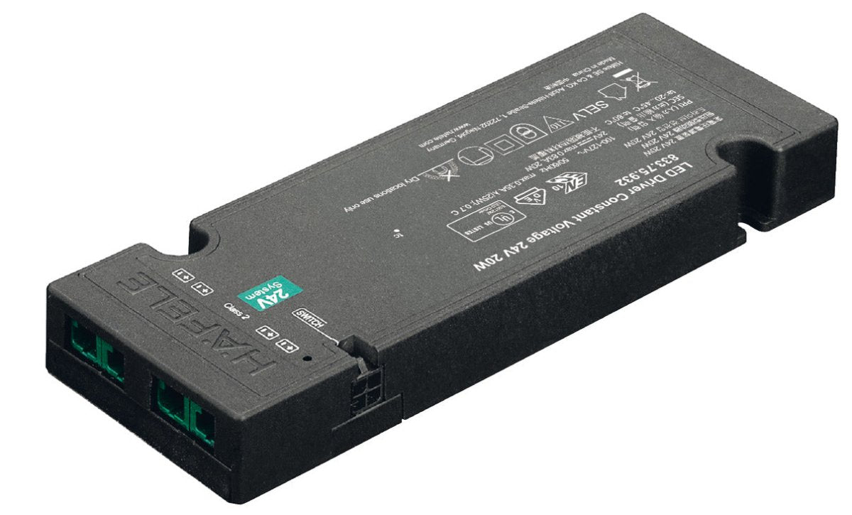 Hafele Loox5 4 - Port LED Driver with Switch Port | 24V DC Output | 20W & 40W Options - KI Home