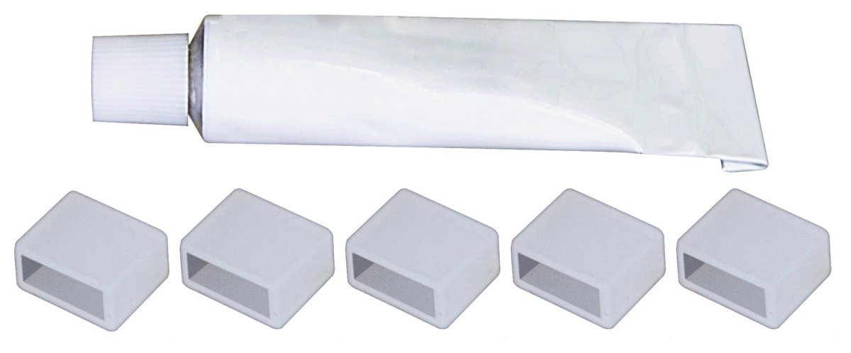 Hafele Loox5 Silicone 8mm LED Strip End Cap Set with Adhesive – IP44 Water Resistant Seal - KI Home