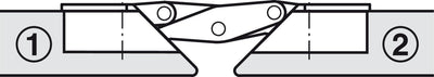 Hafele Miter Flap Cabinet Hinge 1.5mm (1/20'') Wide with 90° Opening Angle for Doors and Flaps - KI Home