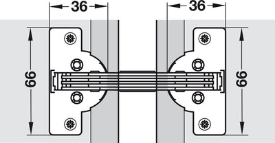 Hafele Miter Flap Cabinet Hinge 1.5mm (1/20'') Wide with 90° Opening Angle for Doors and Flaps - KI Home