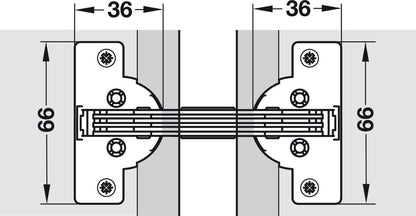 Hafele Miter Flap Cabinet Hinge 1.5mm (1/20'') Wide with 90° Opening Angle for Doors and Flaps - KI Home