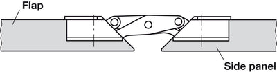 Hafele Miter Flap Cabinet Hinge 1.5mm (1/20'') Wide with 90° Opening Angle for Doors and Flaps - KI Home