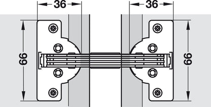 Hafele Miter Flap Cabinet Steel Hinge GS 45/90 1.5mm (1/20'') Wide with 135° Opening Angle for Doors and Flaps - KI Home