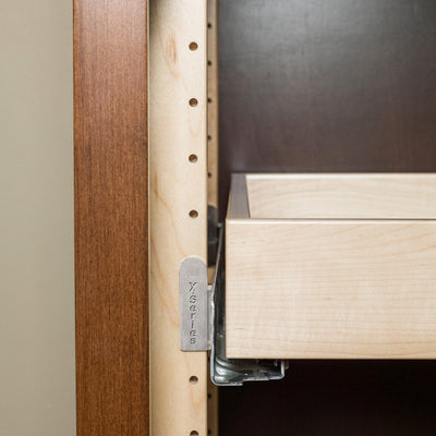 Hafele Pilaster X - Series Bracket Kit 2 - 1/2 Inch Width x 20 - 7/8 Inch Height Hardware for Standard Height - KI Home