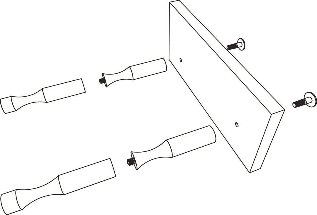 Hafele Premium 2 - Pack Wall - Mounted Wine Pegs Bottle Display Rack - KI Home