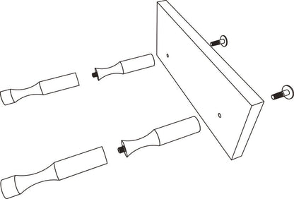 Hafele Premium 2 - Pack Wall - Mounted Wine Post Extension Pegs - KI Home