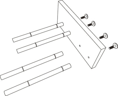 Hafele Premium Multi - Case Pack Quantity Wall - Mounted Wine Pegs Bottle Display Rack with O - Ring Cushion - KI Home