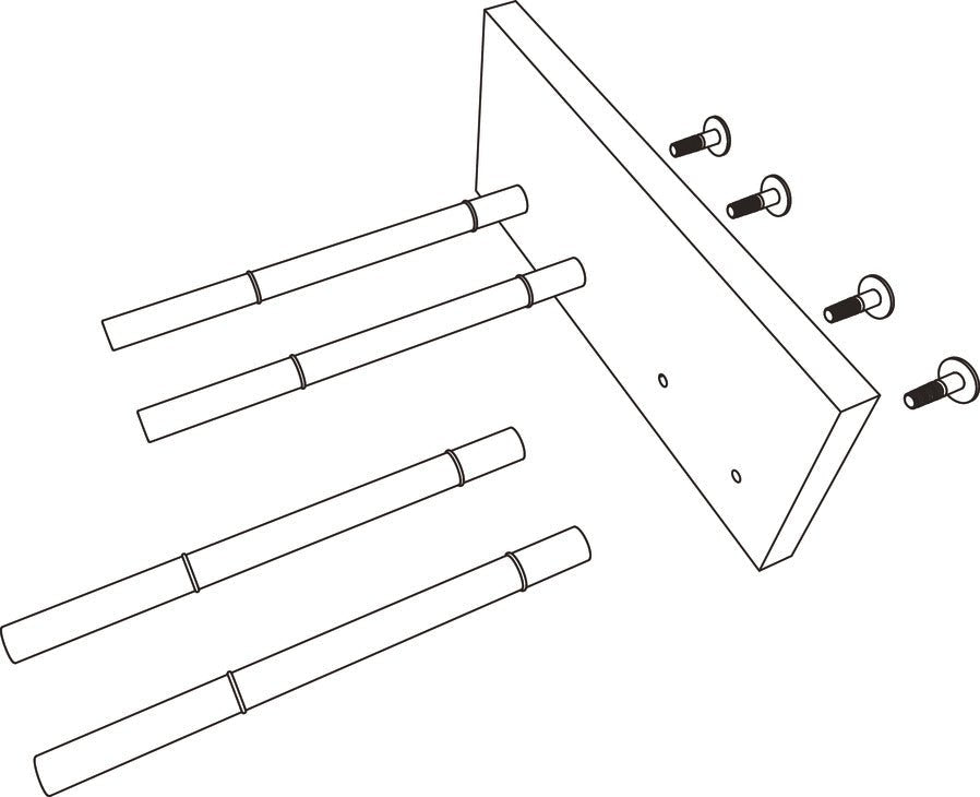 Hafele Premium Multi - Case Pack Quantity Wall - Mounted Wine Pegs Bottle Display Rack with O - Ring Cushion - KI Home