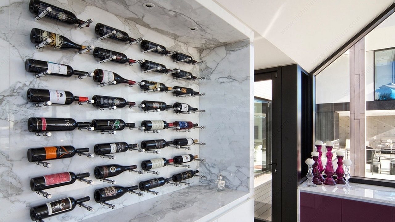 Hafele Premium Multi - Case Pack Quantity Wall - Mounted Wine Pegs Bottle Display Rack with O - Ring Cushion - KI Home