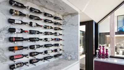 Hafele Premium Multi - Case Pack Quantity Wall - Mounted Wine Pegs Bottle Display Rack with O - Ring Cushion - KI Home