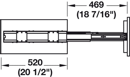Hafele Pull - Out Pantry Unit with 5 Chrome - Plated Hanging Baskets for 300 mm (11 - 13/16 inch) Cabinet Width - KI Home
