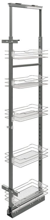 Hafele Pull - Out Pantry Unit with 5 Chrome - Plated Hanging Baskets for 300 mm (11 - 13/16 inch) Cabinet Width - KI Home