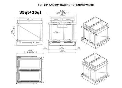 Hafele Pull-Out Waste Bin System – Premium Soft-Close Trash Organization - KI Home