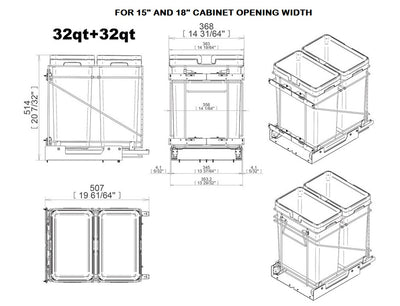 Hafele Pull-Out Waste Bin System – Premium Soft-Close Trash Organization - KI Home