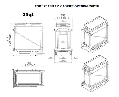 Hafele Pull-Out Waste Bin System – Premium Soft-Close Trash Organization - KI Home