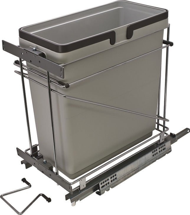 Hafele Pullout Trash System with Soft Close and Door Mounting Brackets I Made in Italy - KI Home