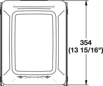 Hafele Single 36 qt. Wire Pullout Waste Trash Bin with Soft - Close Slides and Handle - KI Home