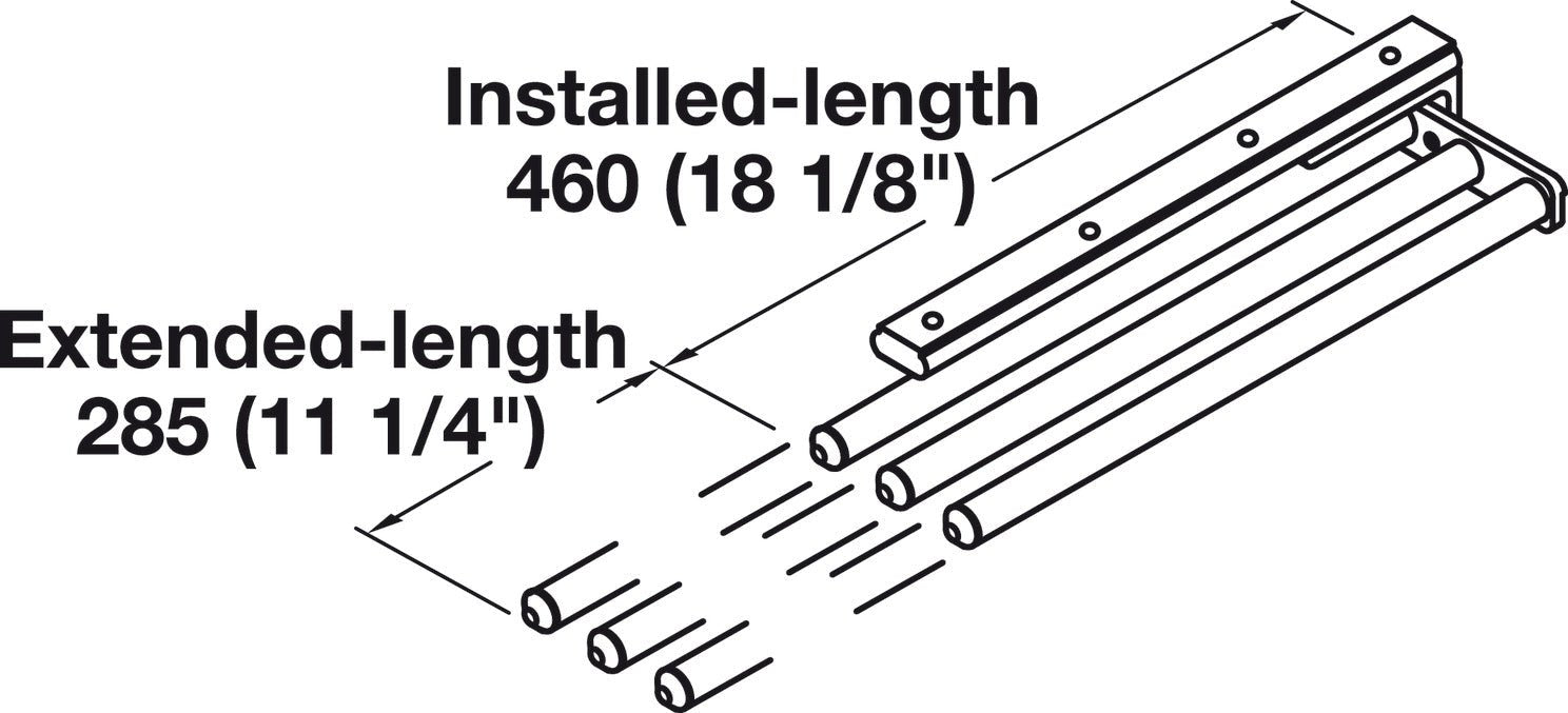 Hafele Under Sink Three - Prong Pullout Hand Towel Rack - KI Home