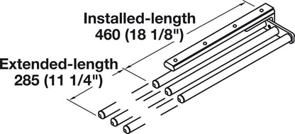 Hafele Under Sink Three - Prong Pullout Hand Towel Rack - KI Home