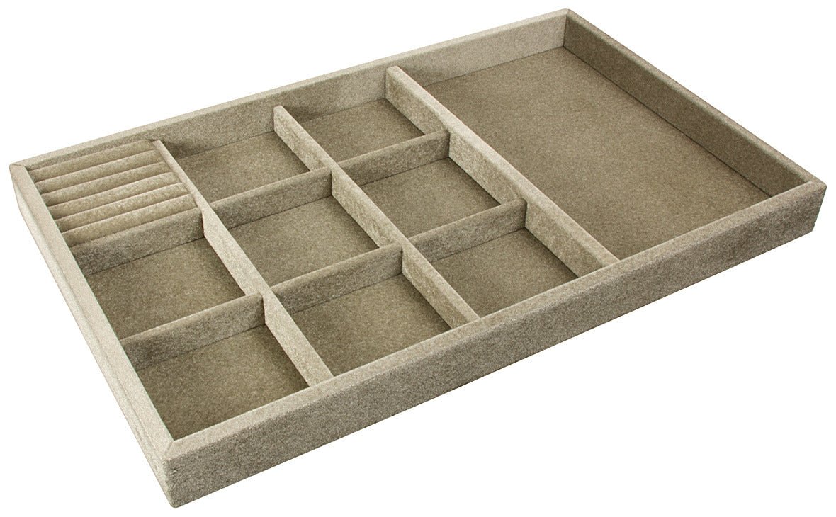 Häfele Velvet Jewelry Tray Organizer | 22 - 15/16" Wide Drawer Insert | Luxury Closet Storage - KI Home