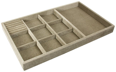 Häfele Velvet Jewelry Tray Organizer | 22 - 15/16" Wide Drawer Insert | Luxury Closet Storage - KI Home