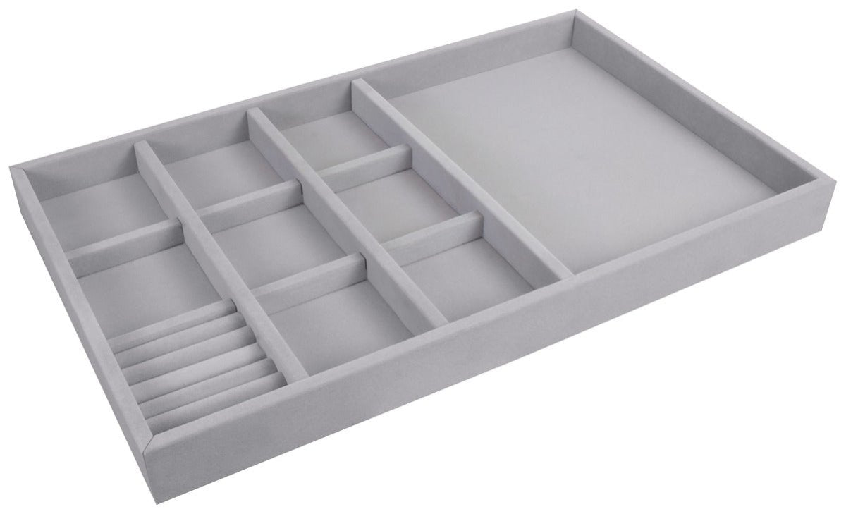 Häfele Velvet Jewelry Tray Organizer | 22 - 15/16" Wide Drawer Insert | Luxury Closet Storage - KI Home