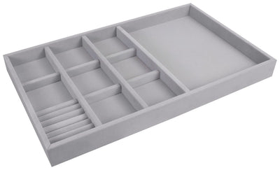 Häfele Velvet Jewelry Tray Organizer | 22 - 15/16" Wide Drawer Insert | Luxury Closet Storage - KI Home