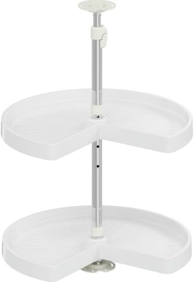 Hafele VS Kidney Polymer Independently Rotating 2 - Shelf Lazy Susan Set for for Corner Base Cabinet - KI Home