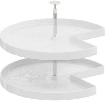Hafele VS Kidney Polymer Independently Rotating 2 - Shelf Lazy Susan Set for for Corner Base Cabinet - KI Home