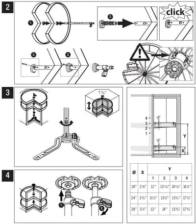 Hafele VS Pie - Cut Door - Mounted Polymer 2 - Shelf Lazy Susan – Optimize Your Corner Base Cabinet Storage - KI Home