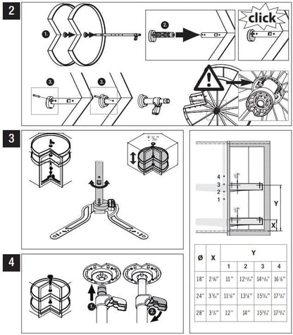 Hafele VS Pie - Cut Door - Mounted Polymer 2 - Shelf Lazy Susan – Optimize Your Corner Base Cabinet Storage - KI Home